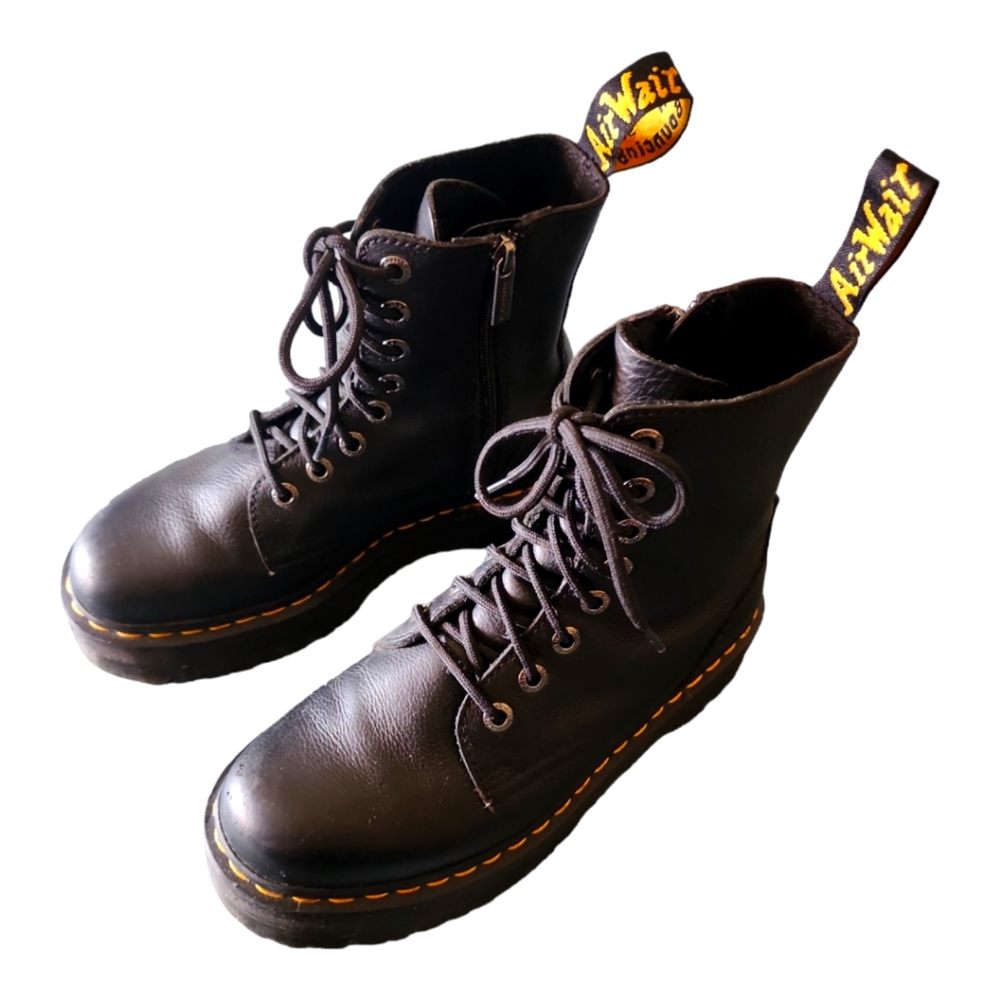 Dr Marten Jadon Black Leather Boot Men 9 Women 8